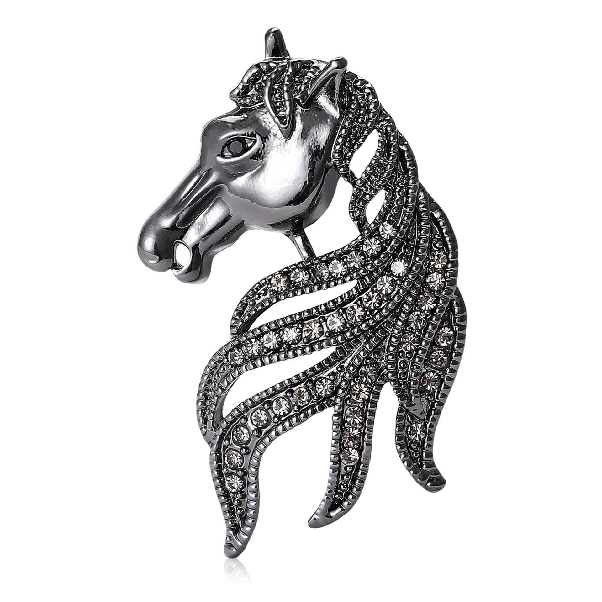 Retro Luxury Water Diamond Horse Head Brooch For Both Men And Women, 4-Color Event Party Backpack Decoration Clothing Accessory
Retro Luxury Water Diamond Horse Head Brooch For Both Men And Women, 4-Color Event Party Backpack Decoration Clothing Accessory