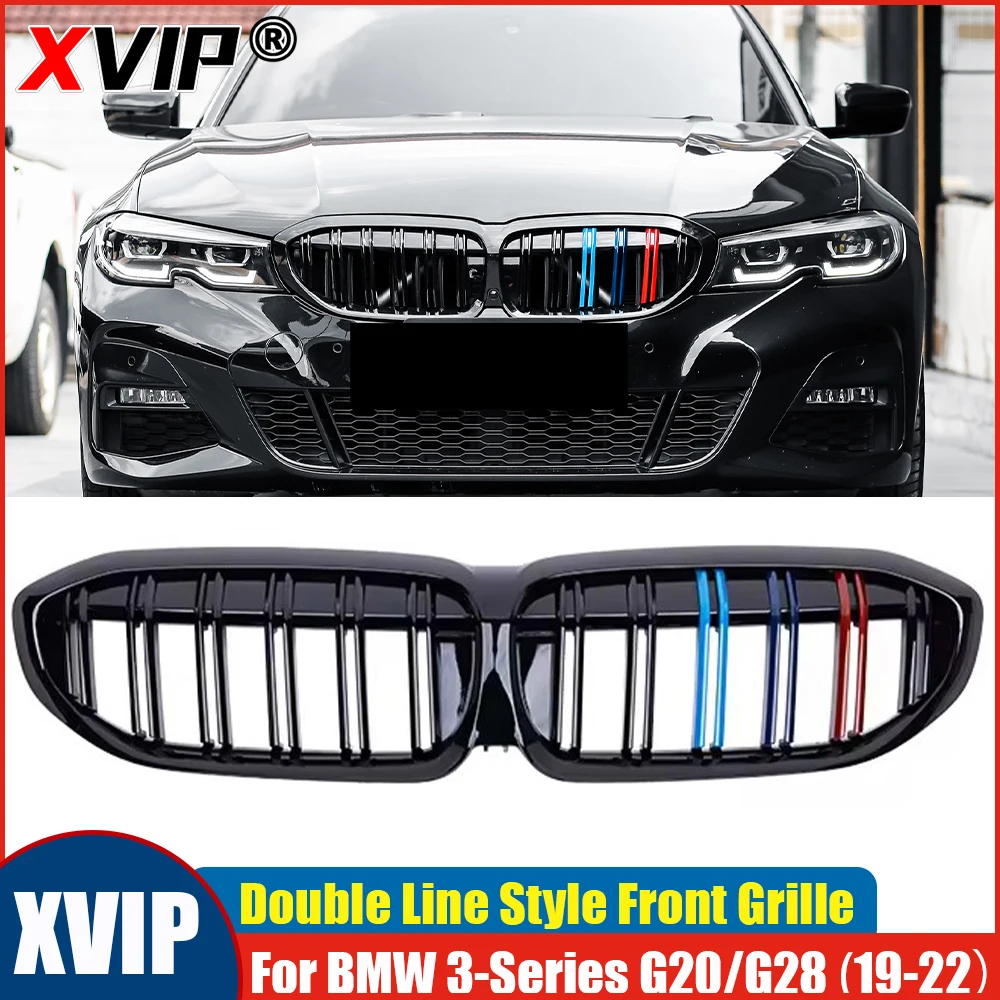 XVIP Gloss M-Color Front Hood Bumper Double Line Grill Fit For BMW 3 Series G20 G28 Sedan 2019-2022 330i M340i Car Accessories
XVIP Gloss M-Color Front Hood Bumper Double Line Grill Fit For BMW 3 Series G20 G28 Sedan 2019-2022 330i M340i Car Accessories