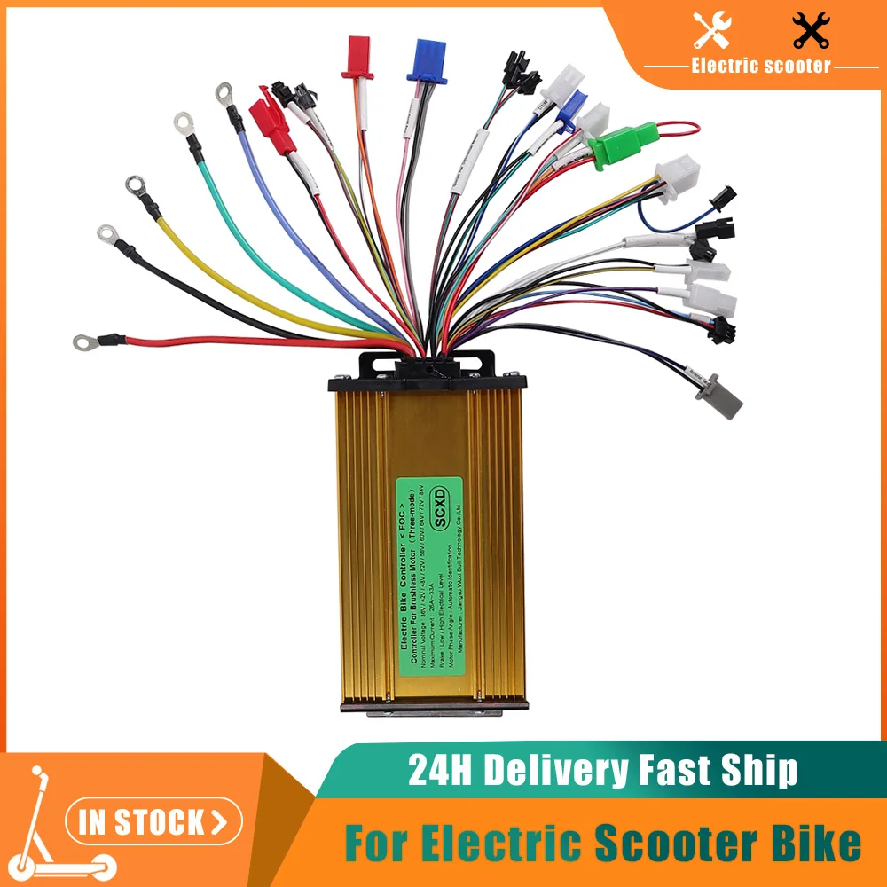 E-Bike 36V 48V 60V 72V 750W 800W 1000W Brushless Controller Electric Bicycle Scooter Sine Wave 26A -33A for Electric Scooter
E-Bike 36V 48V 60V 72V 750W 800W 1000W Brushless Controller Electric Bicycle Scooter Sine Wave 26A -33A for Electric Scooter
