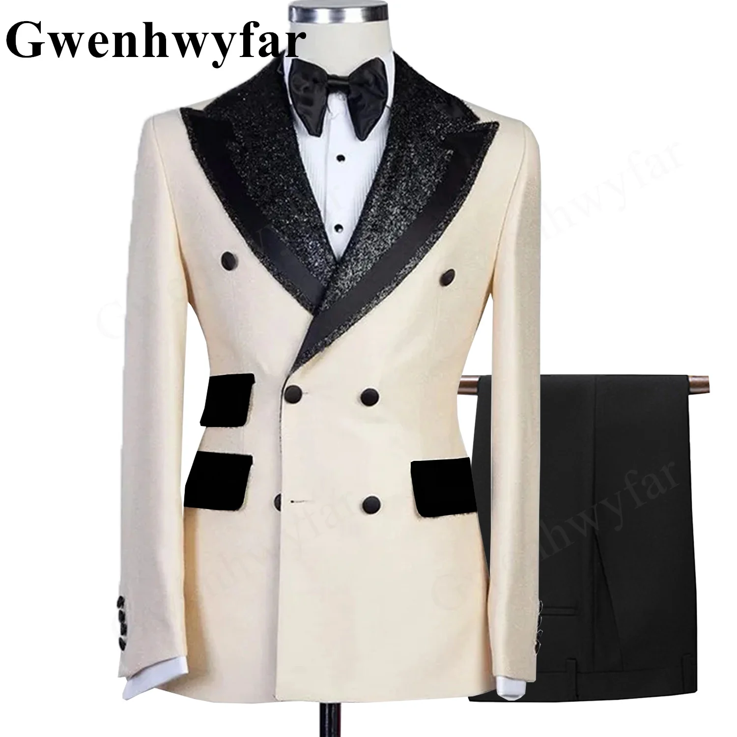 Gwenhwyfar 2024 Modern Men's Suits Tailored 3 Pieces Blazer Black Pants shinny Peaked Lapel Wedding Formal Custom Made Plus Size
Gwenhwyfar 2024 Modern Men's Suits Tailored 3 Pieces Blazer Black Pants shinny Peaked Lapel Wedding Formal Custom Made Plus Size