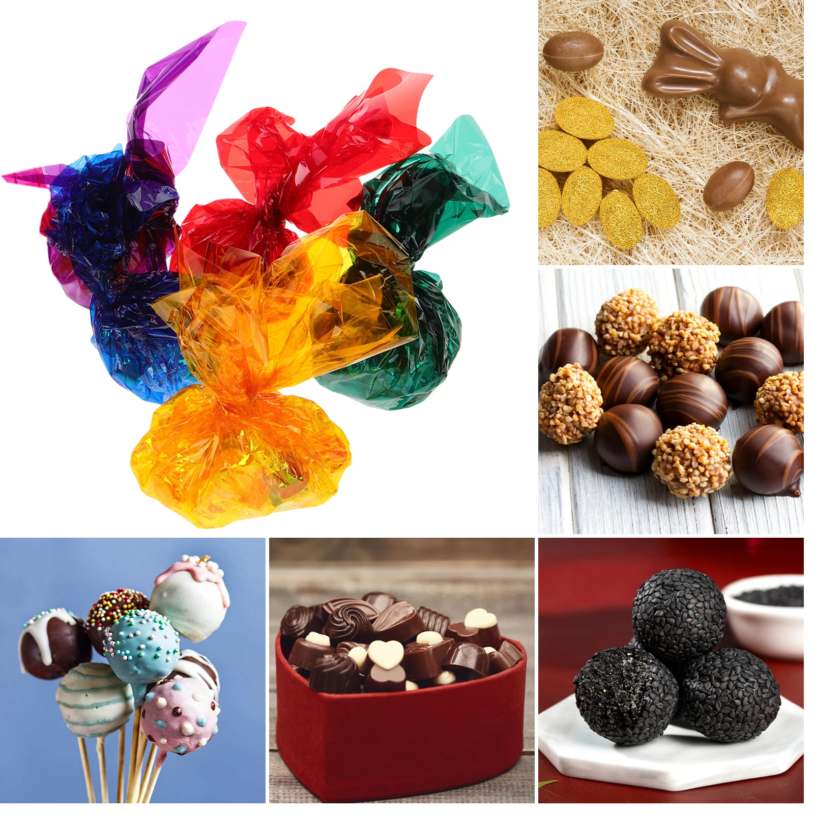 80 Pcs Colored Glass Film Caramel Wrappers Decorate Chocolate Candy Packaging Cellophane Opp Wraps
80 Pcs Colored Glass Film Caramel Wrappers Decorate Chocolate Candy Packaging Cellophane Opp Wraps