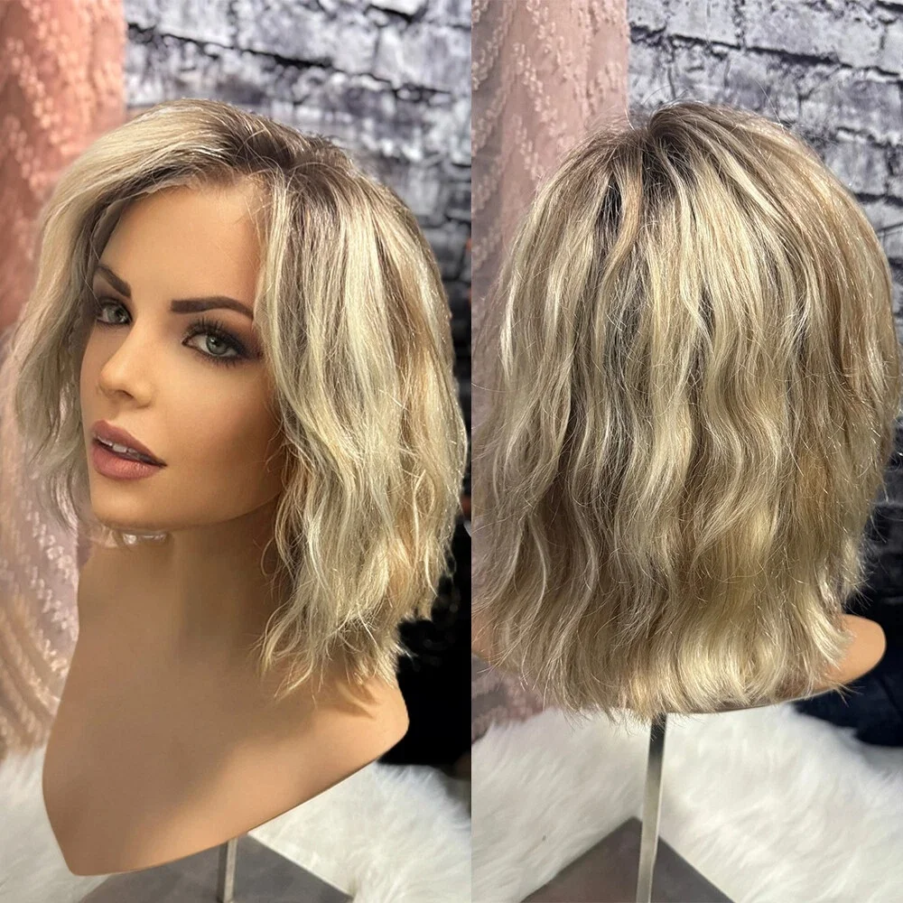 Короткий парик с глубокими волнами Боб, женский парик Ombre Светло-русый синтетический кружевной верх, парики с темными корнями, парики высокой плотности на распродаже
Короткий парик с глубокими волнами Боб, женский парик Ombre Светло-русый синтетический кружевной верх, парики с темными корнями, парики высокой плотности на распродаже