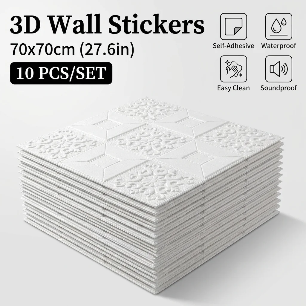 3D Wall Panels Self-Adhesive IXPE Wall Sticker Foam Waterproof Anti-Collision Wallpaper Warm Decor for Ceiling Background Wall
3D Wall Panels Self-Adhesive IXPE Wall Sticker Foam Waterproof Anti-Collision Wallpaper Warm Decor for Ceiling Background Wall