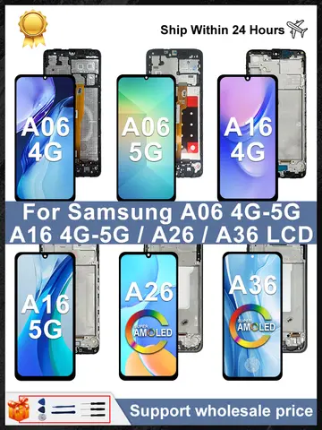 OEM For Samsung Galaxy A06 LCD SM-A065F Display Touch Screen A16 LCD Digitizer Assembly For Samsung A26 5G A36 5G Replacement