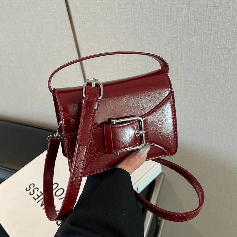 Korean Cute Burgundy Mini Square Bag for Women Textured Solid PU Leather Messenger Bags New Lipstick One Shoulder Pack
Korean Cute Burgundy Mini Square Bag for Women Textured Solid PU Leather Messenger Bags New Lipstick One Shoulder Pack