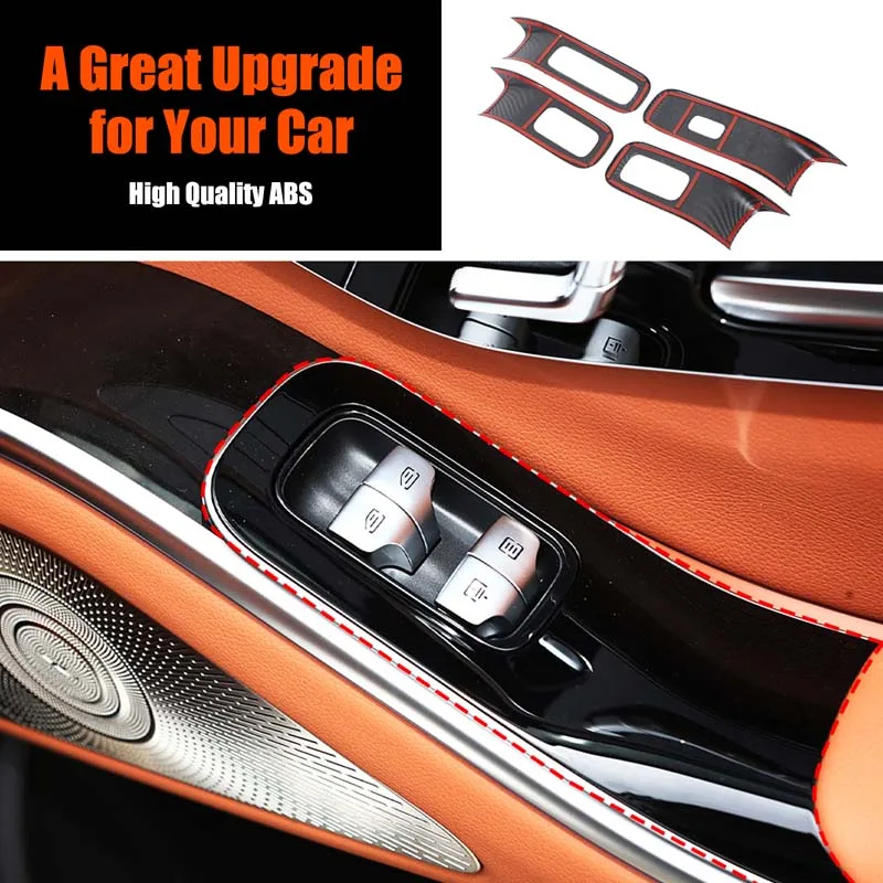 4piece set ABS Carbon Fiber For Mercedes-Benz S-Class W223 2021-2024 Car Glass Lift Button Frame Decoration Sticker Accessories
4piece set ABS Carbon Fiber For Mercedes-Benz S-Class W223 2021-2024 Car Glass Lift Button Frame Decoration Sticker Accessories