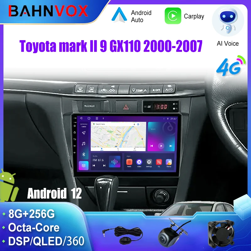9" Android 12.0 Car Radio GPS Navigation for Toyota mark II 9 GX110 2000-2007 Stereo Multimedia Video Player Carplay 4G
9" Android 12.0 Car Radio GPS Navigation for Toyota mark II 9 GX110 2000-2007 Stereo Multimedia Video Player Carplay 4G