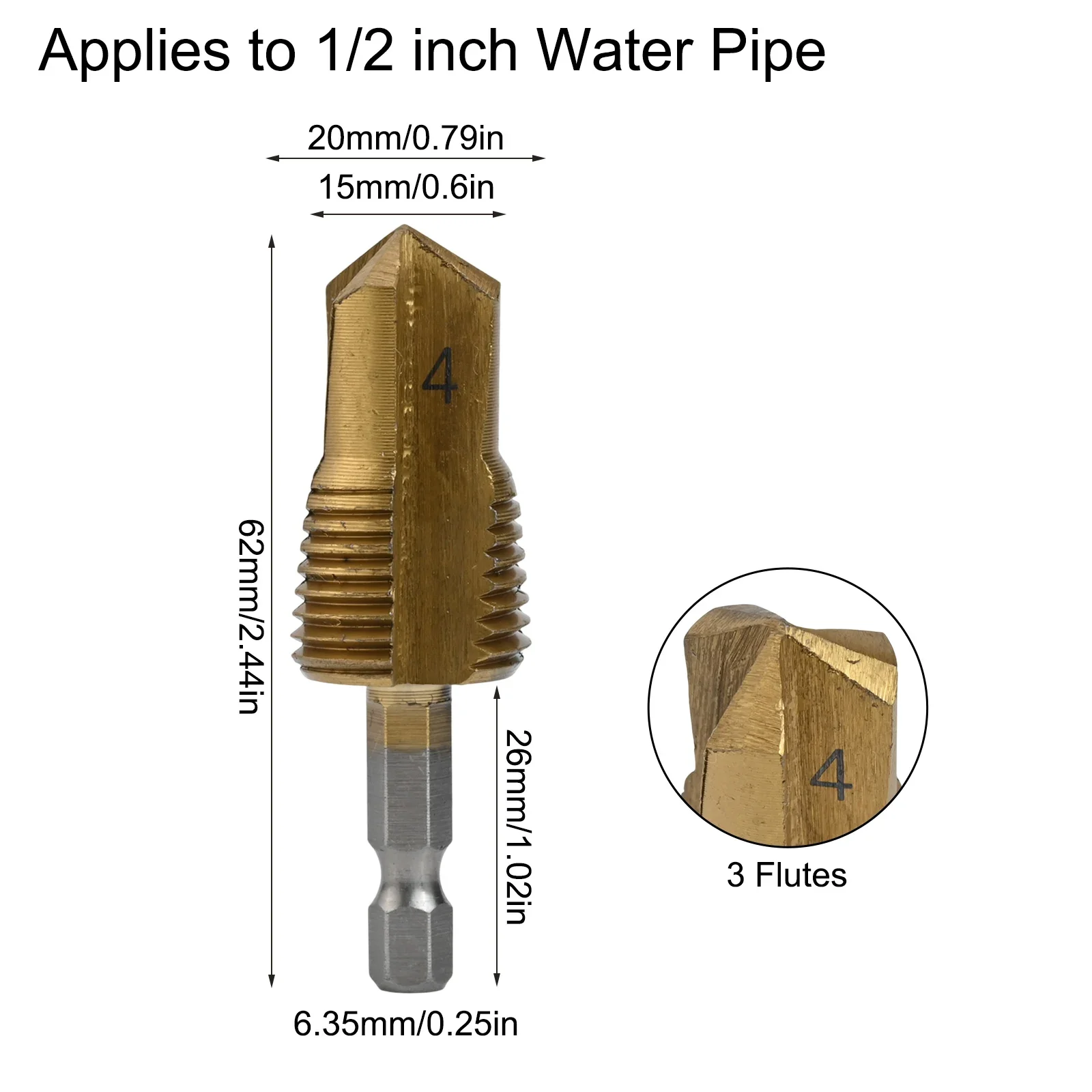 1PCS PPR Water Pipe Drill Bit Plumber Water Pipe Puncher Drill Bit Stepped Drill Bit Both Hole Expansion And Tapping 2 In 1
1PCS PPR Water Pipe Drill Bit Plumber Water Pipe Puncher Drill Bit Stepped Drill Bit Both Hole Expansion And Tapping 2 In 1