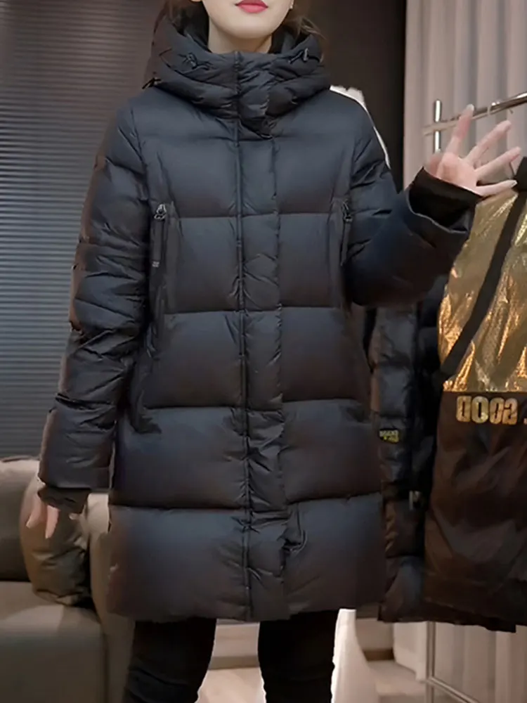 Sli Thiened Cotton Jaet Women's Mid-Length Simple Elegance High-End Feel Outerwear Spring Autumn Winter Faionable
Sli Thiened Cotton Jaet Women's Mid-Length Simple Elegance High-End Feel Outerwear Spring Autumn Winter Faionable