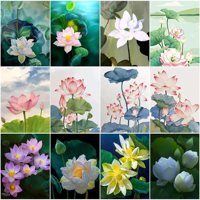 GATYZTORY 60x75cm Paint By Numbers Chinese Lotus Acrylic Paints Handmade Painting By numbers Flower Painting Home Decor
GATYZTORY 60x75cm Paint By Numbers Chinese Lotus Acrylic Paints Handmade Painting By numbers Flower Painting Home Decor