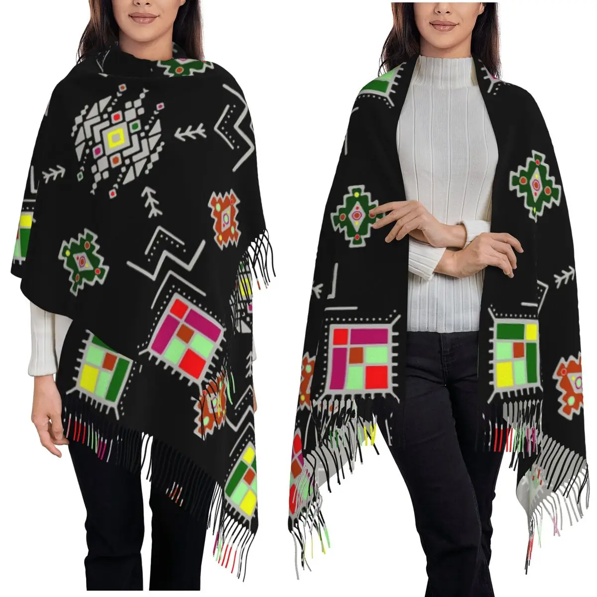 Ювелирные изделия Kabyle Amazigh, марокканский шарф, шарфы с кисточками для женщин, мягкие теплые шали и накидки, большая осенне-зимняя шаль
Ювелирные изделия Kabyle Amazigh, марокканский шарф, шарфы с кисточками для женщин, мягкие теплые шали и накидки, большая осенне-зимняя шаль