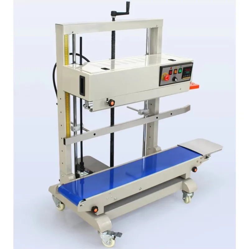 Semi Automatic Continuous Band Sealer High Speed Heat Sealing Equipment for Beverage Chemical Foil Pouch Packaging
Semi Automatic Continuous Band Sealer High Speed Heat Sealing Equipment for Beverage Chemical Foil Pouch Packaging
