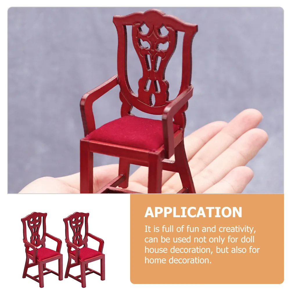 2Pcs Wooden Mini Chair Dollhouse Furniture Set for DIY Dollhouse Decoration Exquisite Miniature Furniture Home Decor
2Pcs Wooden Mini Chair Dollhouse Furniture Set for DIY Dollhouse Decoration Exquisite Miniature Furniture Home Decor