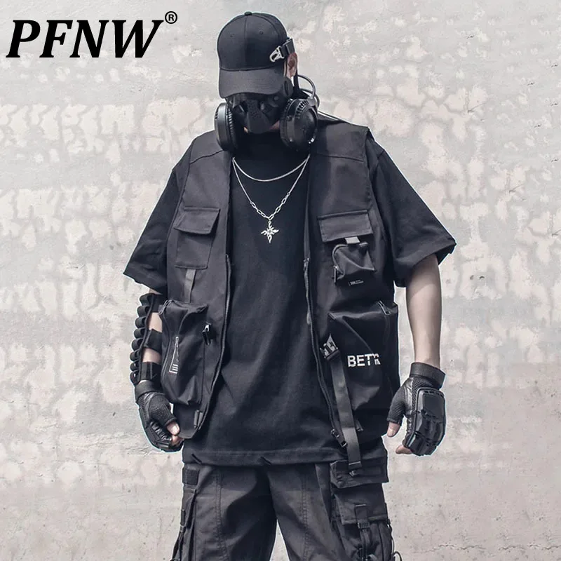 PFNW Niche Design Men's Vest Casual Zipper Sleeveless Multi-pockets Tops Solid Color Loose Male Coats New Summer 2024 12C319
PFNW Niche Design Men's Vest Casual Zipper Sleeveless Multi-pockets Tops Solid Color Loose Male Coats New Summer 2024 12C319