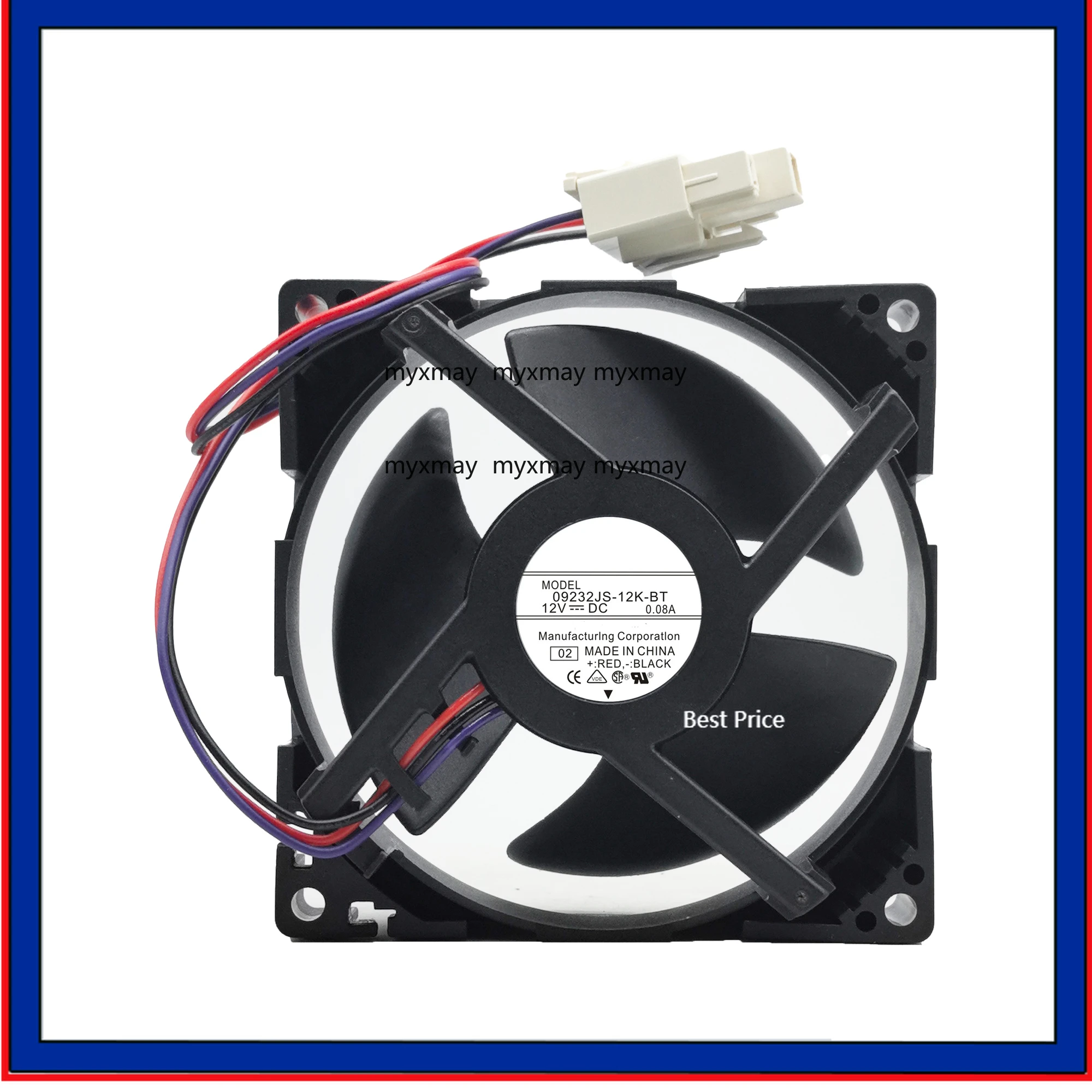 Refrigerator Built-in Freezer Cooling Fans Motor 09232JS-12K-BT DC 12V 0.08A 9240 92x92x40mm 3-Wire 3-PIN Terminals
Refrigerator Built-in Freezer Cooling Fans Motor 09232JS-12K-BT DC 12V 0.08A 9240 92x92x40mm 3-Wire 3-PIN Terminals