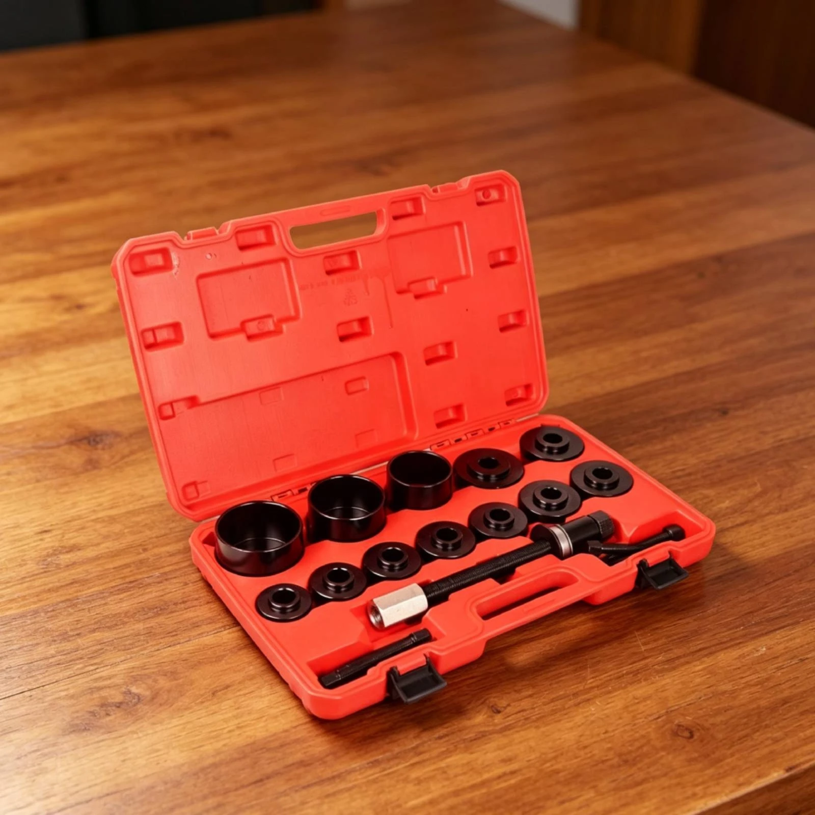 Wheel Bearing Removal and Installation Kit Organized Wheel Hub Bearing Tool Kit Heavy Duty Precision Threading for Mechanics
Wheel Bearing Removal and Installation Kit Organized Wheel Hub Bearing Tool Kit Heavy Duty Precision Threading for Mechanics