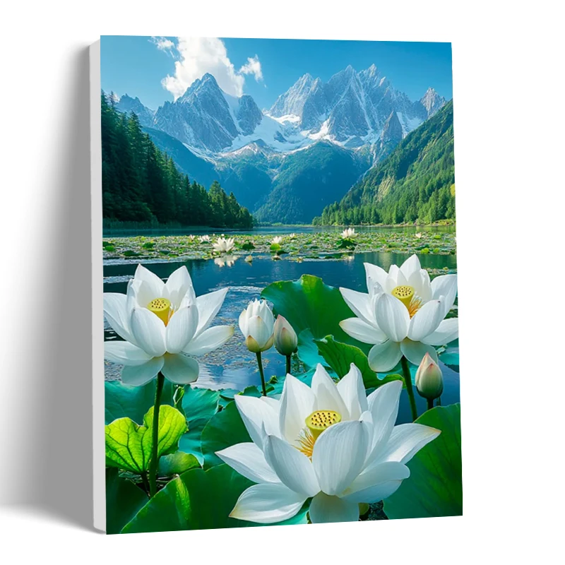 CHENISTORY Paint By Number White Lotus Drawing On Canvas HandPainted Art Gift DIY Pictures By Number Kits Home Decor
CHENISTORY Paint By Number White Lotus Drawing On Canvas HandPainted Art Gift DIY Pictures By Number Kits Home Decor