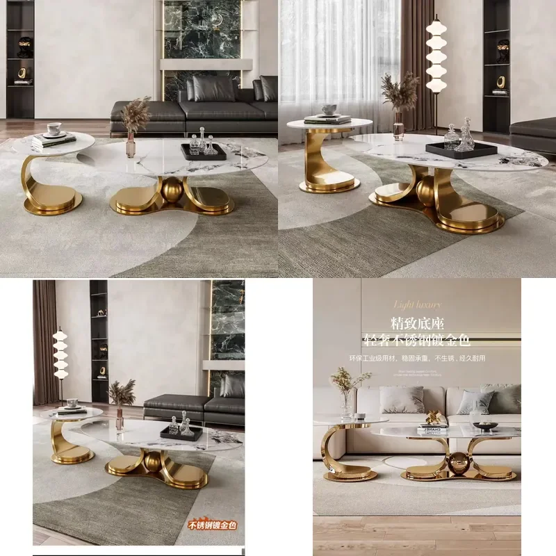Light Luxury Rock Slab Coffee Table Oval for Modern Simple Living Room Home Designer Side Table Few Combination Small
Light Luxury Rock Slab Coffee Table Oval for Modern Simple Living Room Home Designer Side Table Few Combination Small