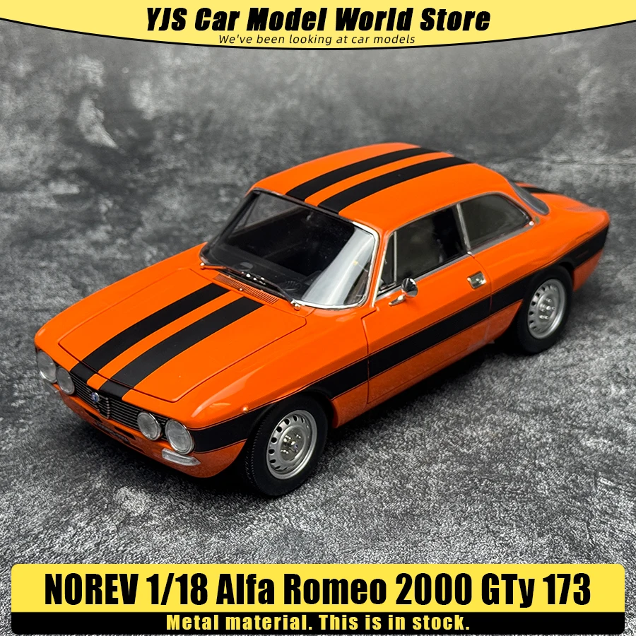 Модель автомобиля NOREV Alfa Romeo 2000 GTy 173, масштаб 1:18, литая под давлением, из сплава, статическая модель, коллекционный предмет, праздничный подарок
Модель автомобиля NOREV Alfa Romeo 2000 GTy 173, масштаб 1:18, литая под давлением, из сплава, статическая модель, коллекционный предмет, праздничный подарок