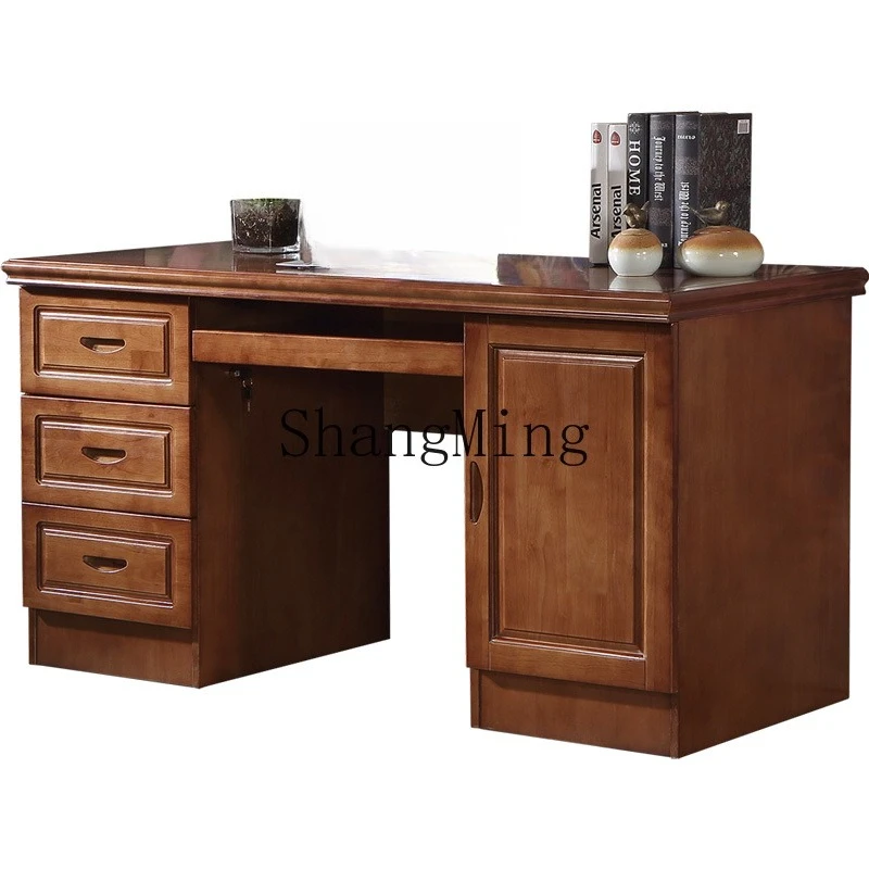 FG solid wood desktop computer desk with lock desk writing desk study bedroom home
FG solid wood desktop computer desk with lock desk writing desk study bedroom home