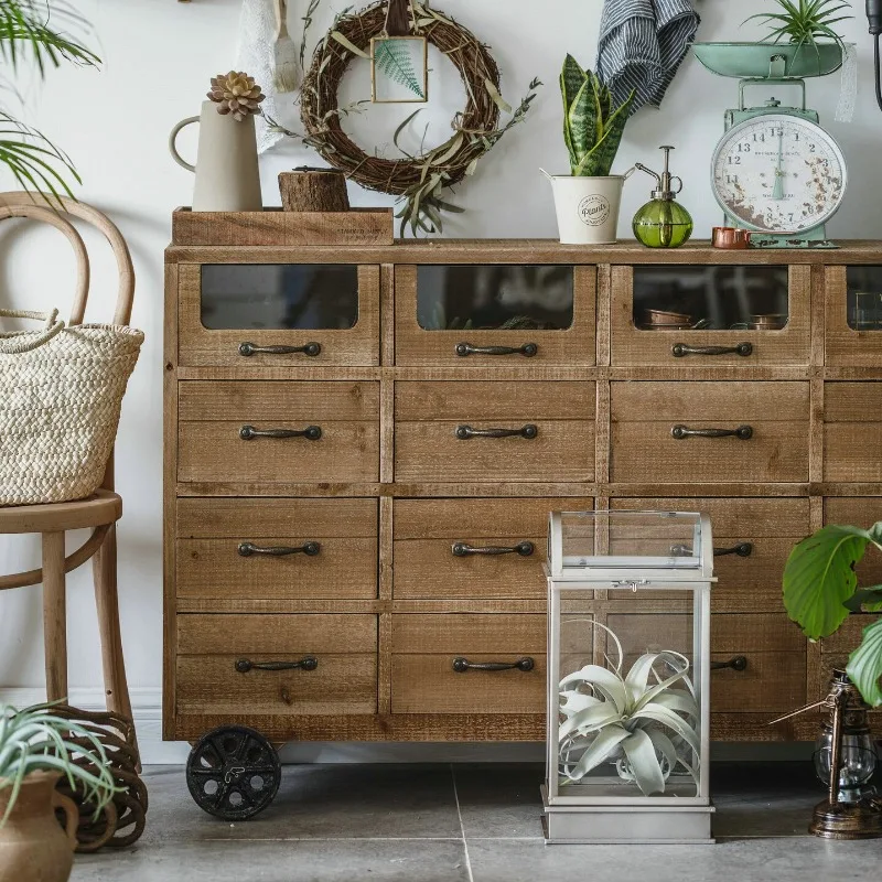 Runjia Home American Retro Simple Sideboard, Old Wooden Cabinet, Flower Shop, Storage Cabinet with Wheels, Solid Wood Chest of D
Runjia Home American Retro Simple Sideboard, Old Wooden Cabinet, Flower Shop, Storage Cabinet with Wheels, Solid Wood Chest of D