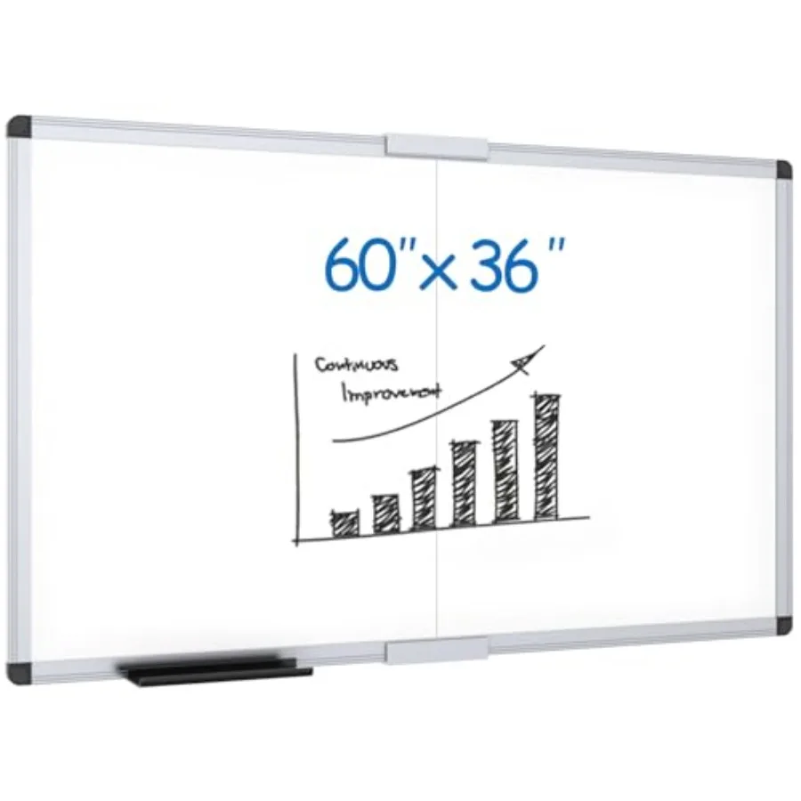 Магнитная доска для сухого стирания 60 x 36 дюймов, складная, настенная, с серебристой алюминиевой рамой и лотком для маркеров, для школы
Магнитная доска для сухого стирания 60 x 36 дюймов, складная, настенная, с серебристой алюминиевой рамой и лотком для маркеров, для школы