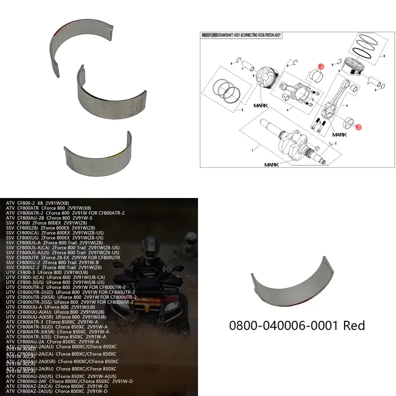 i Crankshaft Connecting Rod Plain Bearing for CF X8 Z8 U8 450 800 OE 0800-040006-0001 0800-040006-0002 0800-040006-0003 Quad
i Crankshaft Connecting Rod Plain Bearing for CF X8 Z8 U8 450 800 OE 0800-040006-0001 0800-040006-0002 0800-040006-0003 Quad