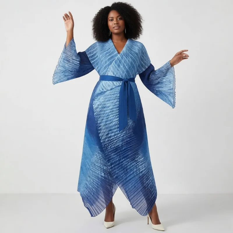 Женское плиссированное платье-майка с лямкой на шее и принтом Абая Мияке, свободное платье большого размера для банкета, вечернее платье, халат, кардиган, куртка
Женское плиссированное платье-майка с лямкой на шее и принтом Абая Мияке, свободное платье большого размера для банкета, вечернее платье, халат, кардиган, куртка