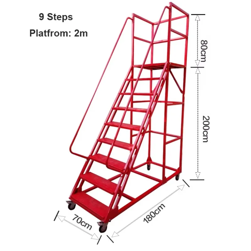 Platform Ladder Cart 300KG Steel Safety Climbing Cart with Reliable Handrails New Condition for Warehouses
Platform Ladder Cart 300KG Steel Safety Climbing Cart with Reliable Handrails New Condition for Warehouses