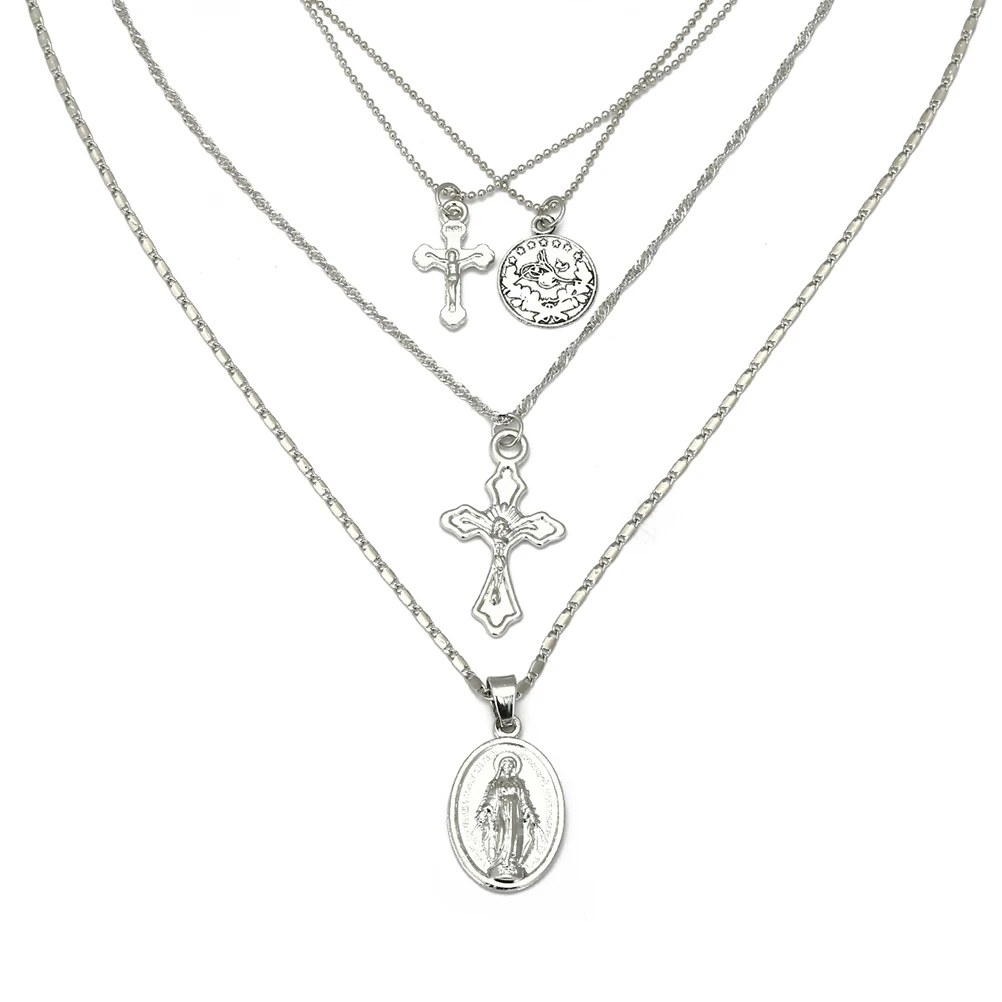 3 Layered Cross Pendant Necklace Women Jewelry Chain Necklaces Multilayer for Woman
3 Layered Cross Pendant Necklace Women Jewelry Chain Necklaces Multilayer for Woman