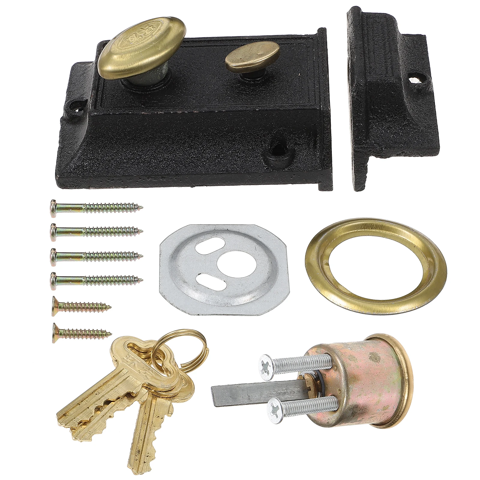 Double Safety Deadbolt Door Lock Copper Iron Material Vintage Security Locks for Wooden Doors 35-55mm Thickness Gate Latch Flush
Double Safety Deadbolt Door Lock Copper Iron Material Vintage Security Locks for Wooden Doors 35-55mm Thickness Gate Latch Flush
