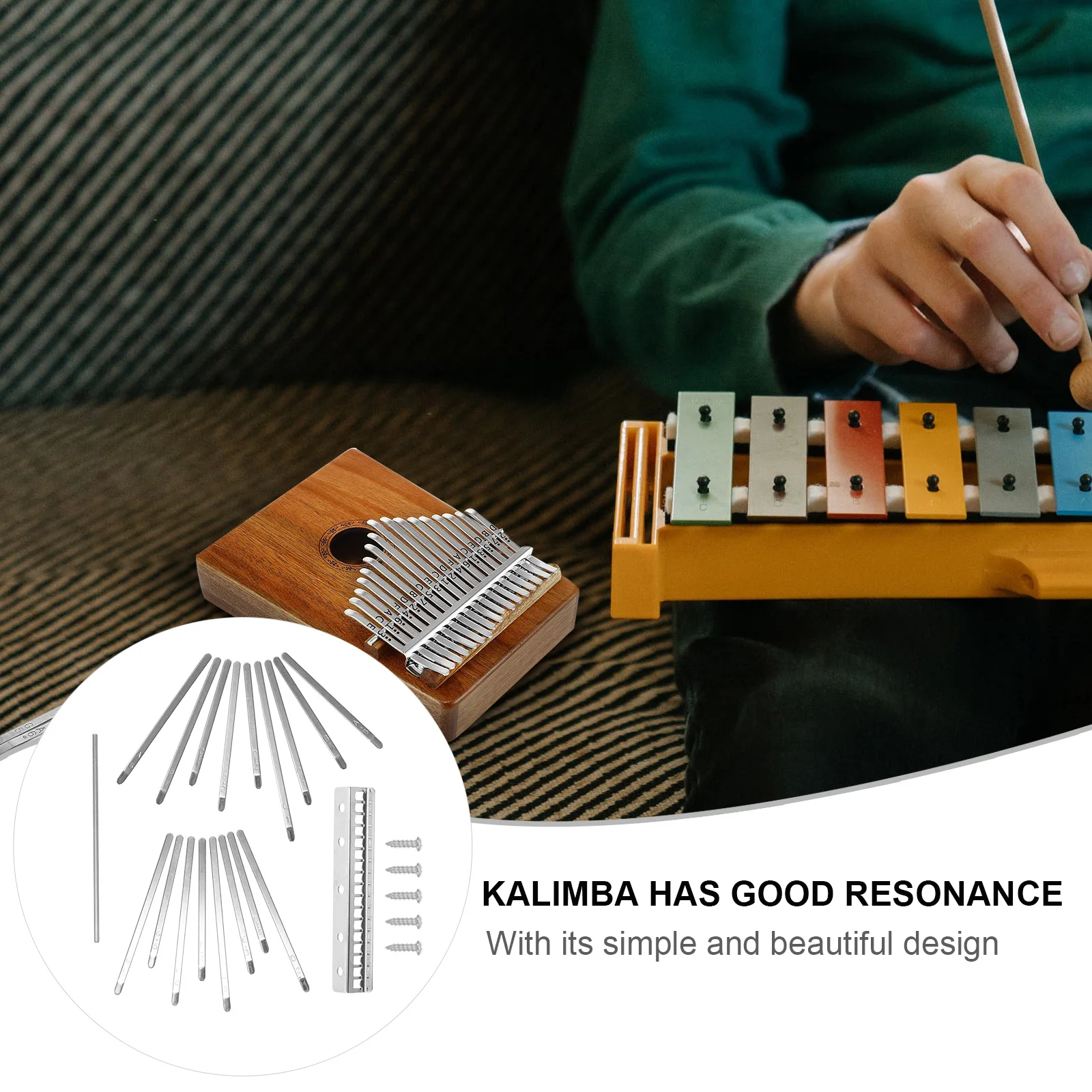 1 set 17 Keys Thumb Piano Kalimba DIY Instrument Portable Metal Finger Piano for Kids Adults Beginners Relaxation Decor Silver
1 set 17 Keys Thumb Piano Kalimba DIY Instrument Portable Metal Finger Piano for Kids Adults Beginners Relaxation Decor Silver