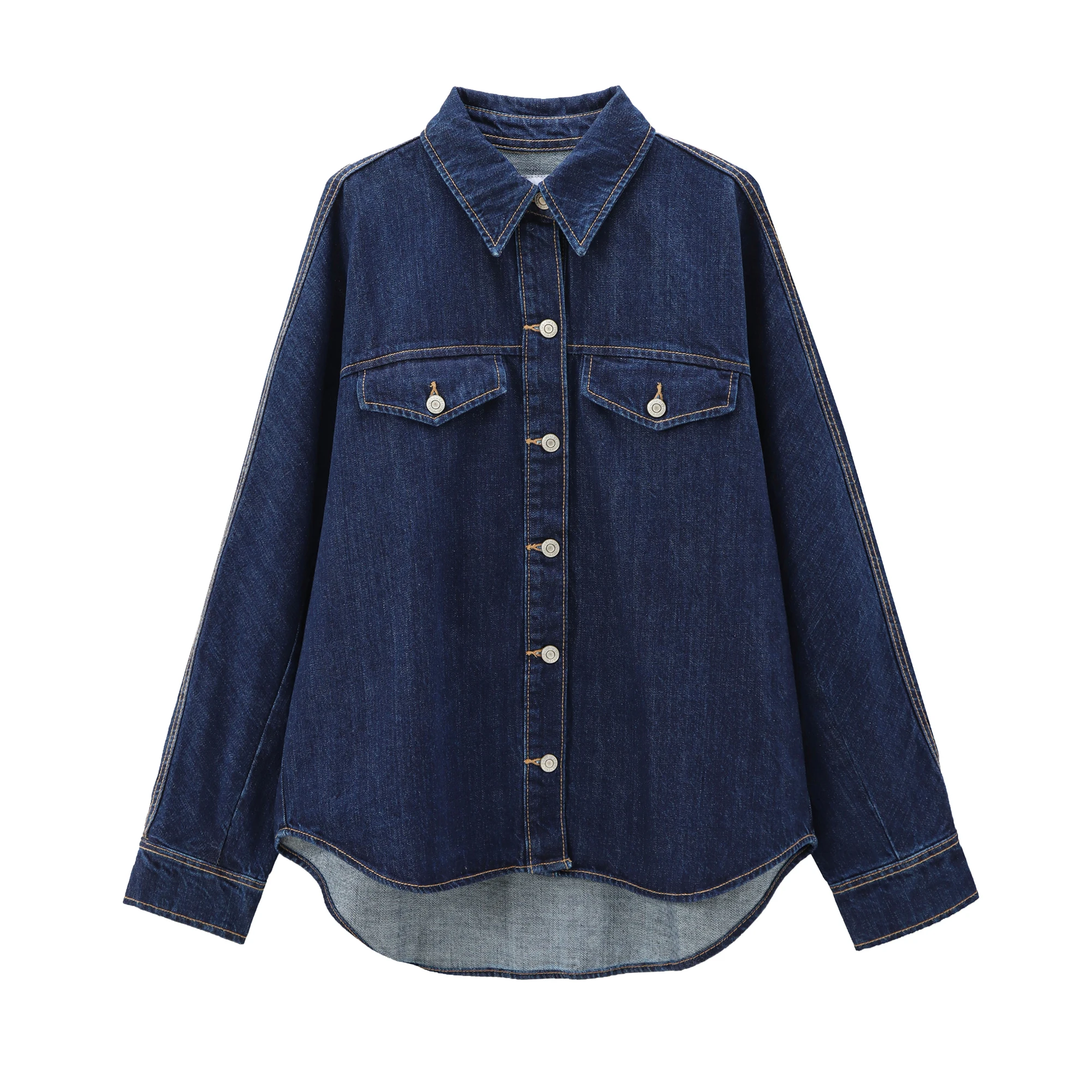 Women's With Pockets Oversized Denim Shirt Long Sleeve Button Up Women's Shirt Chic Tops Fashion
Women's With Pockets Oversized Denim Shirt Long Sleeve Button Up Women's Shirt Chic Tops Fashion