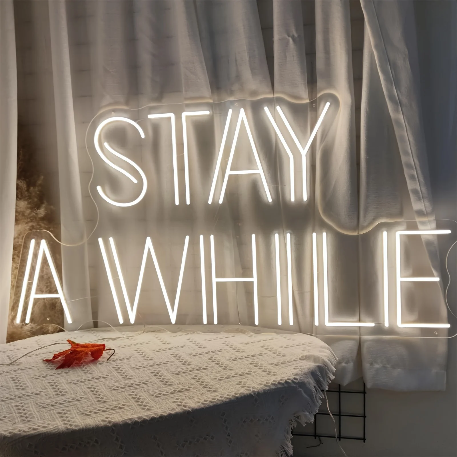 Stay A While Neon Sign LED Neon Light Are Used for Wall Decor Bars Restaurants Birthday Wedding Party Valentine's Day Decoration
Stay A While Neon Sign LED Neon Light Are Used for Wall Decor Bars Restaurants Birthday Wedding Party Valentine's Day Decoration
