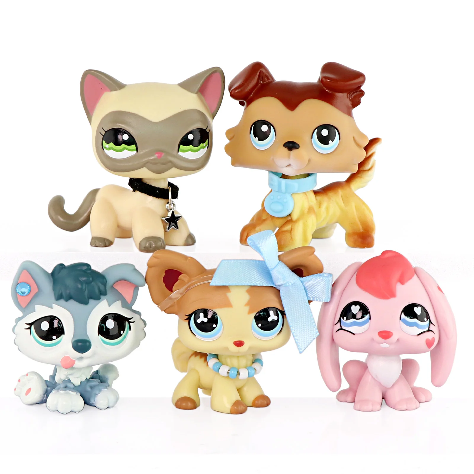 5 pcs Minilpsshop Big Eye Bobble Head Toys Shorthair Cat #1116 Collie #58-1 Husky Puppy #2036 Rabbit #557 Chihuahua #765 For lps
5 pcs Minilpsshop Big Eye Bobble Head Toys Shorthair Cat #1116 Collie #58-1 Husky Puppy #2036 Rabbit #557 Chihuahua #765 For lps