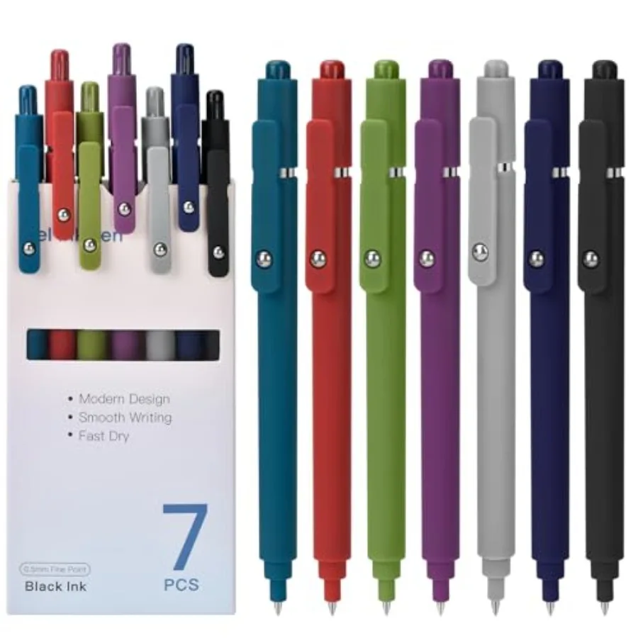 7 Pcs Gel Pens: 0.5mm Quick Dry Black Ink Fine Point Smooth Writing Pens High-End Series Ballpoint for Journaling Note Taking S
7 Pcs Gel Pens: 0.5mm Quick Dry Black Ink Fine Point Smooth Writing Pens High-End Series Ballpoint for Journaling Note Taking S