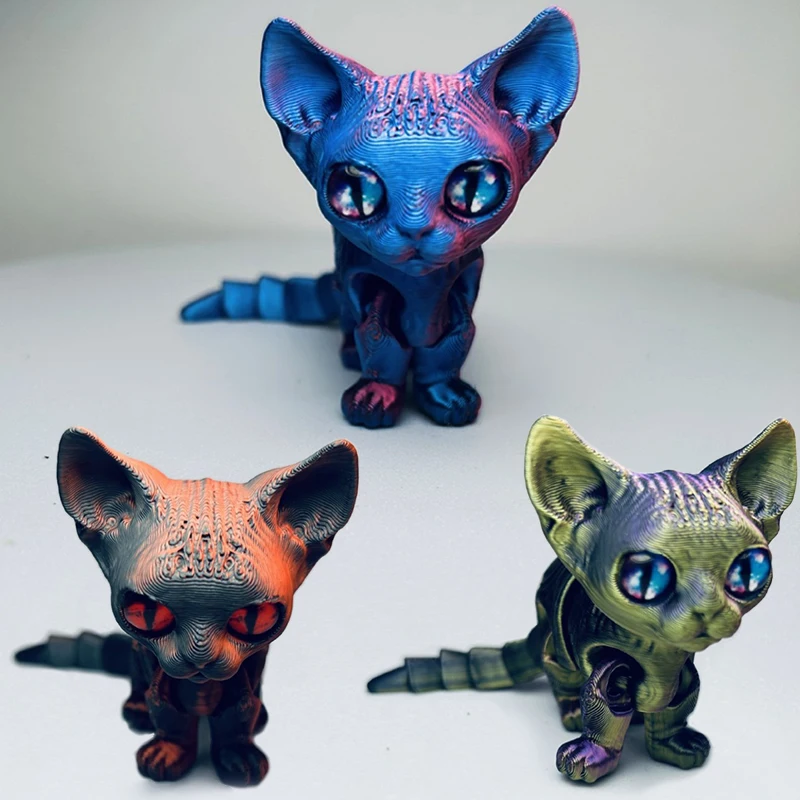 3D Printed Siamese Cat Movable Joint Fidget Toy Stress Relief Decompression Desktop Ornament Kid Figures Toy for Adults Kids
3D Printed Siamese Cat Movable Joint Fidget Toy Stress Relief Decompression Desktop Ornament Kid Figures Toy for Adults Kids