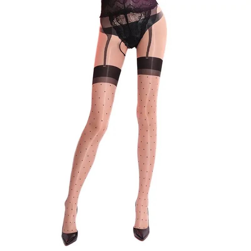 Aurora Oily Jacquard Garters Fake Long Tube Sexy Stockings Seamed Nylon Polka Dot Tights Silk Oil Shiny Open Crotch Pantyhose
Aurora Oily Jacquard Garters Fake Long Tube Sexy Stockings Seamed Nylon Polka Dot Tights Silk Oil Shiny Open Crotch Pantyhose