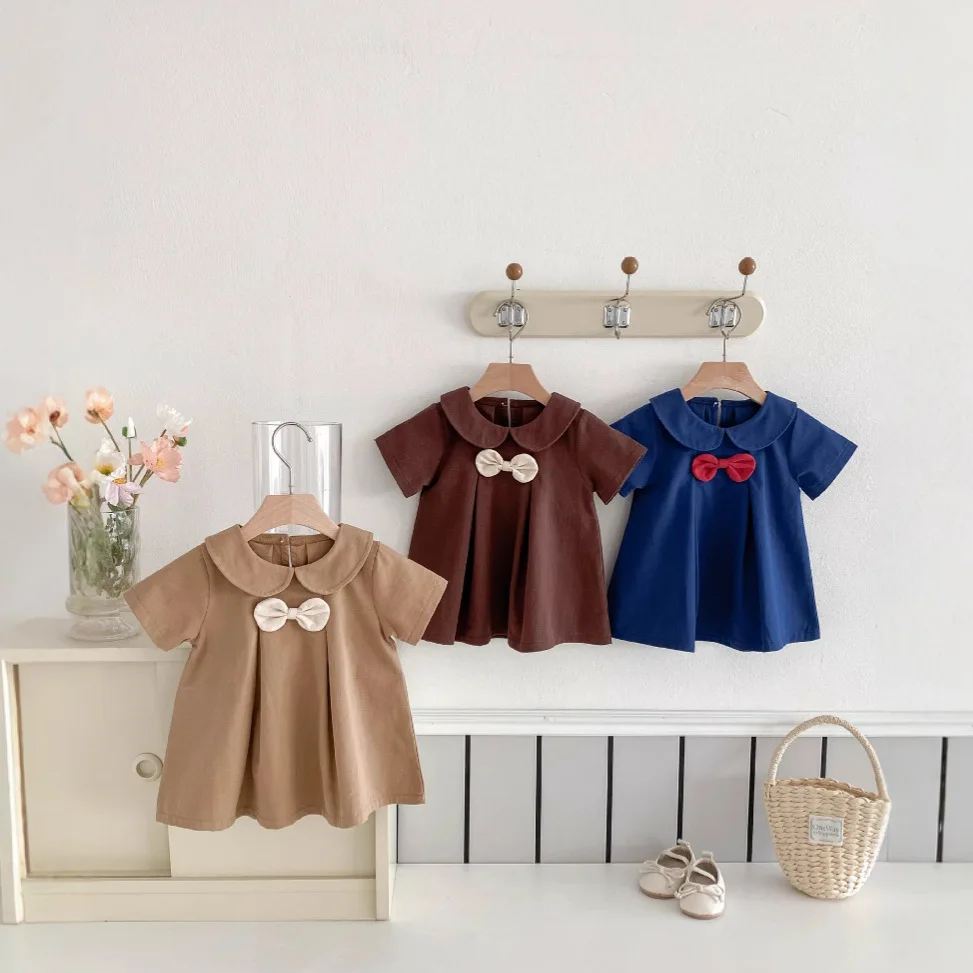 Korean Children's Clothing 2025 Summer New Style College Style Baby Girl Bow Cute Doll Collar Princess Dress
Korean Children's Clothing 2025 Summer New Style College Style Baby Girl Bow Cute Doll Collar Princess Dress