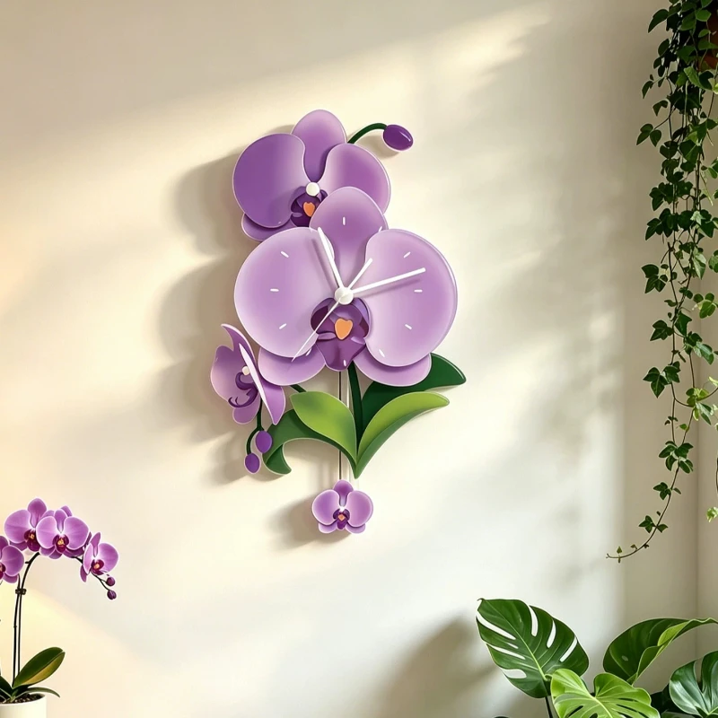 Phalaenopsis Plant Sway Wall Clock Nordic Home Decor Flowers Mute Clocks Living Room Bedroom Watch Room Decoration Quartz Clock
Phalaenopsis Plant Sway Wall Clock Nordic Home Decor Flowers Mute Clocks Living Room Bedroom Watch Room Decoration Quartz Clock