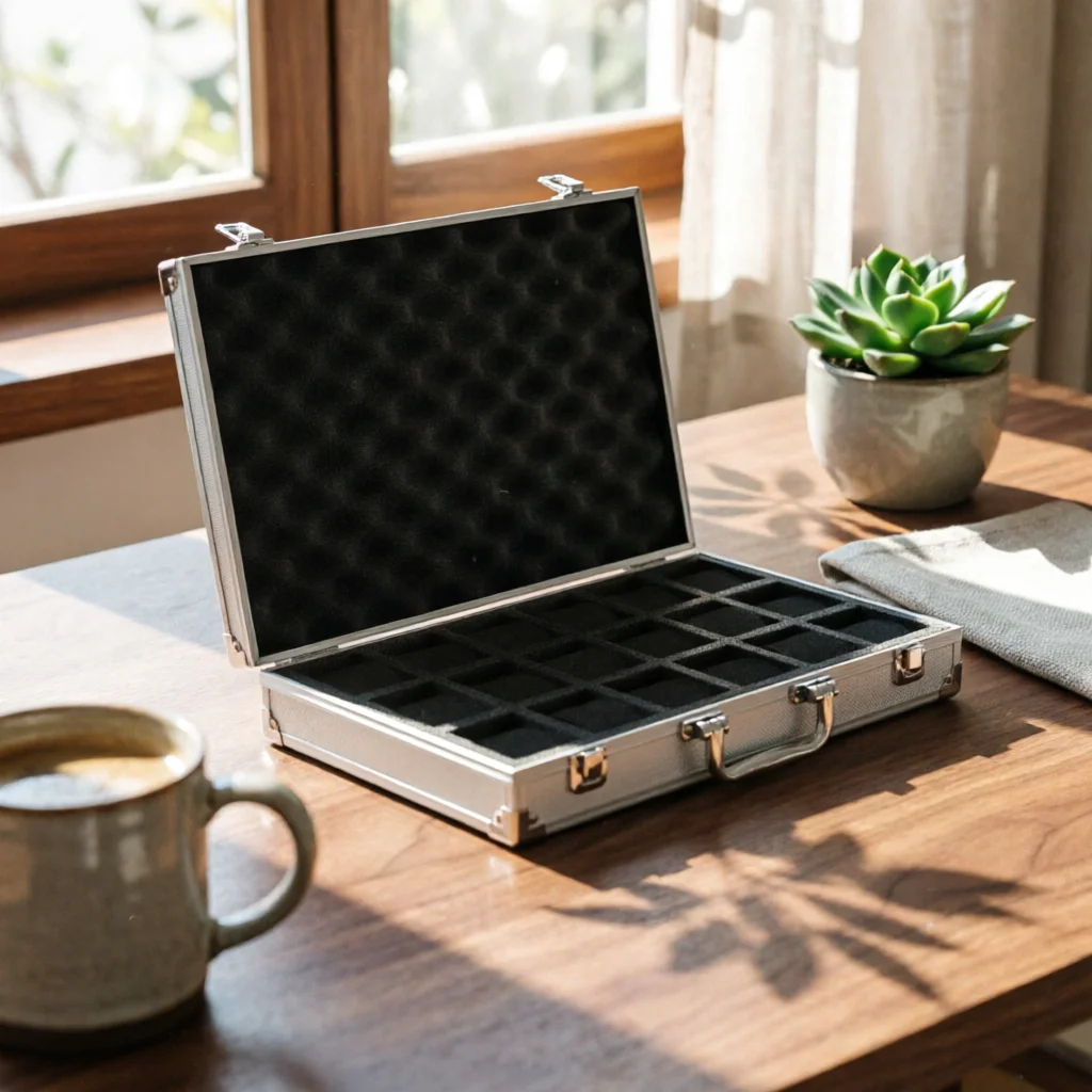 Aluminum Watch Briefcase Large Capacity Multicompartment Watch Carrying Container for During Transit
Aluminum Watch Briefcase Large Capacity Multicompartment Watch Carrying Container for During Transit