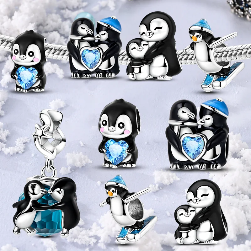 Оригинальные подвески из стерлингового серебра 925 пробы, пингвин, катание на лыжах, танцы, бусины, подвески, подходят для браслета, ожерелья, подвески «сделай сам», ювелирные изделия, женский подарок
Оригинальные подвески из стерлингового серебра 925 пробы, пингвин, катание на лыжах, танцы, бусины, подвески, подходят для браслета, ожерелья, подвески «сделай сам», ювелирные изделия, женский подарок