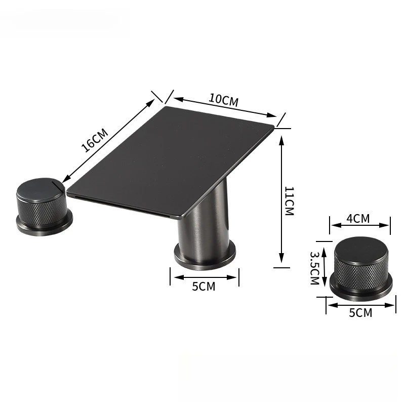 Минималистичный смеситель-водопад для раковины с тремя отверстиями, разделенный смеситель для раковины для горячей и холодной ванны, набор из трех частей.
Минималистичный смеситель-водопад для раковины с тремя отверстиями, разделенный смеситель для раковины для горячей и холодной ванны, набор из трех частей.