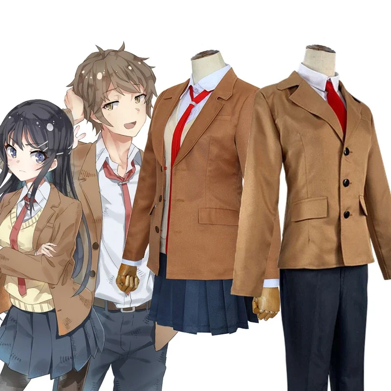 Anime Seishun blind Yarou series Sakurajima Mai Cosplay Costume Full set school uniform skirt azusgawa Sakuta cosplay costume
Anime Seishun blind Yarou series Sakurajima Mai Cosplay Costume Full set school uniform skirt azusgawa Sakuta cosplay costume