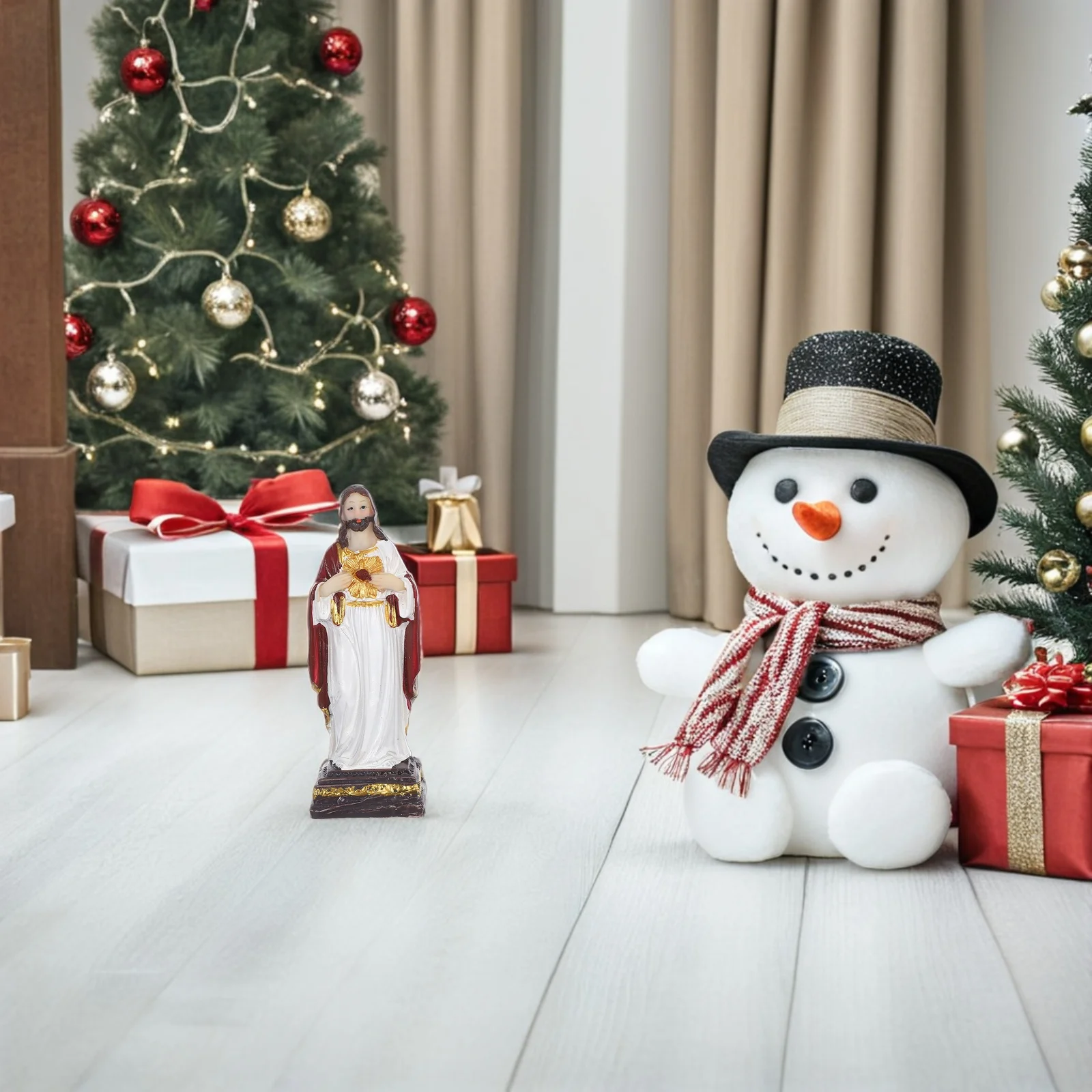 Miniature Resin Holy Father Statue for Home Church Interior Decoration Detailed Religious Sculpture Festive Holiday Spiritual
Miniature Resin Holy Father Statue for Home Church Interior Decoration Detailed Religious Sculpture Festive Holiday Spiritual