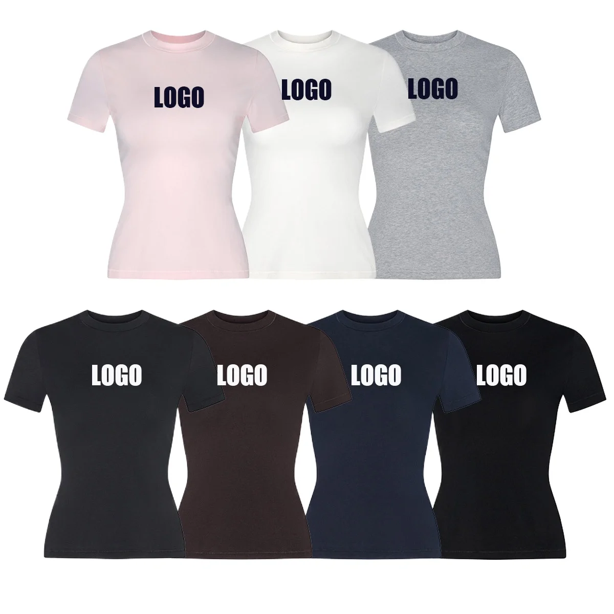 Женская футболка с коротким рукавом и индивидуальным логотипом, 200 г, высокоэластичная, 90% хлопок, весна-лето, новая, приталенная, повседневная, спортивная
Женская футболка с коротким рукавом и индивидуальным логотипом, 200 г, высокоэластичная, 90% хлопок, весна-лето, новая, приталенная, повседневная, спортивная