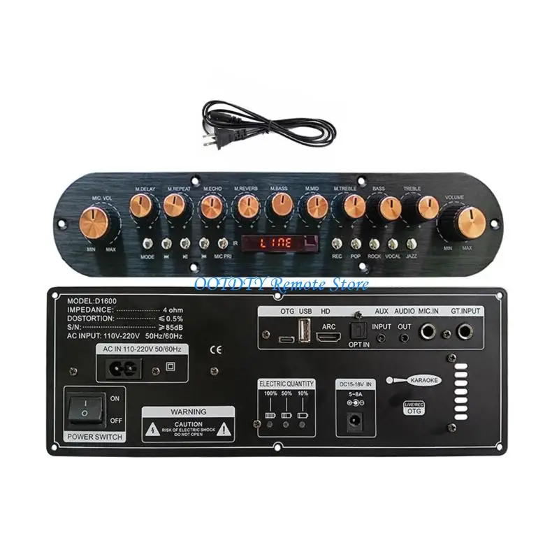 D1600 Bluetooth-совместимый усилитель звука, цифровой сабвуфер, 2x50 Вт
D1600 Bluetooth-совместимый усилитель звука, цифровой сабвуфер, 2x50 Вт