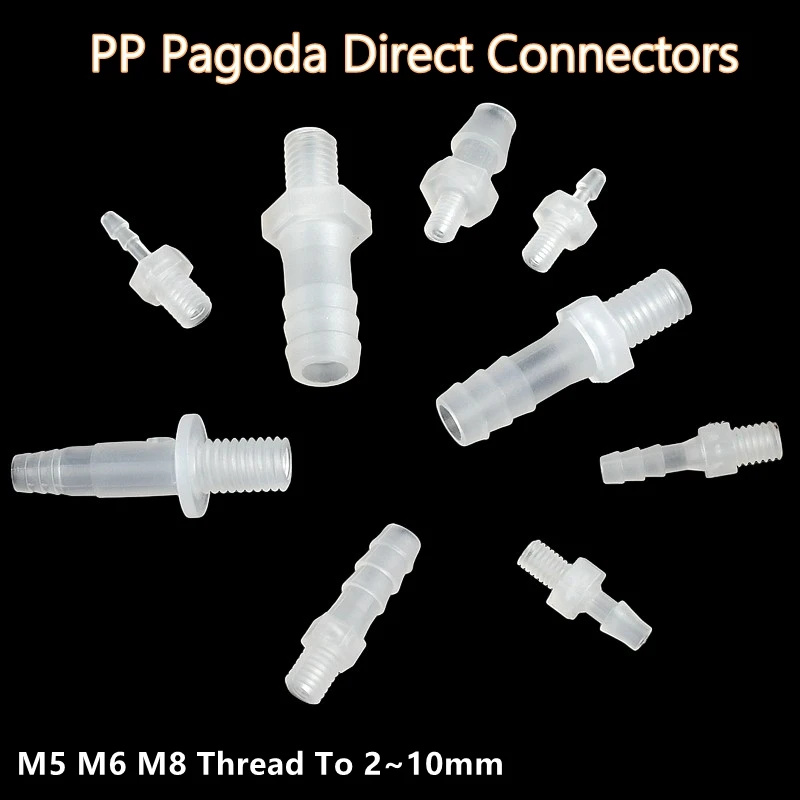 5-10PCS PP Pagoda Direct Connectors Garden Irrigation Water Pipe Hose Joints Aquarium Tank Adapter M5 M6 M8 Thread 2~10mm
5-10PCS PP Pagoda Direct Connectors Garden Irrigation Water Pipe Hose Joints Aquarium Tank Adapter M5 M6 M8 Thread 2~10mm