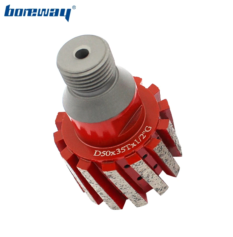 Boreway Diamond Zero Tolerance Drum Wheel D50*35T*1/2"Gas Segmented Polishing Wheels With Strong Bottom For Grinding Sinkholes
Boreway Diamond Zero Tolerance Drum Wheel D50*35T*1/2"Gas Segmented Polishing Wheels With Strong Bottom For Grinding Sinkholes