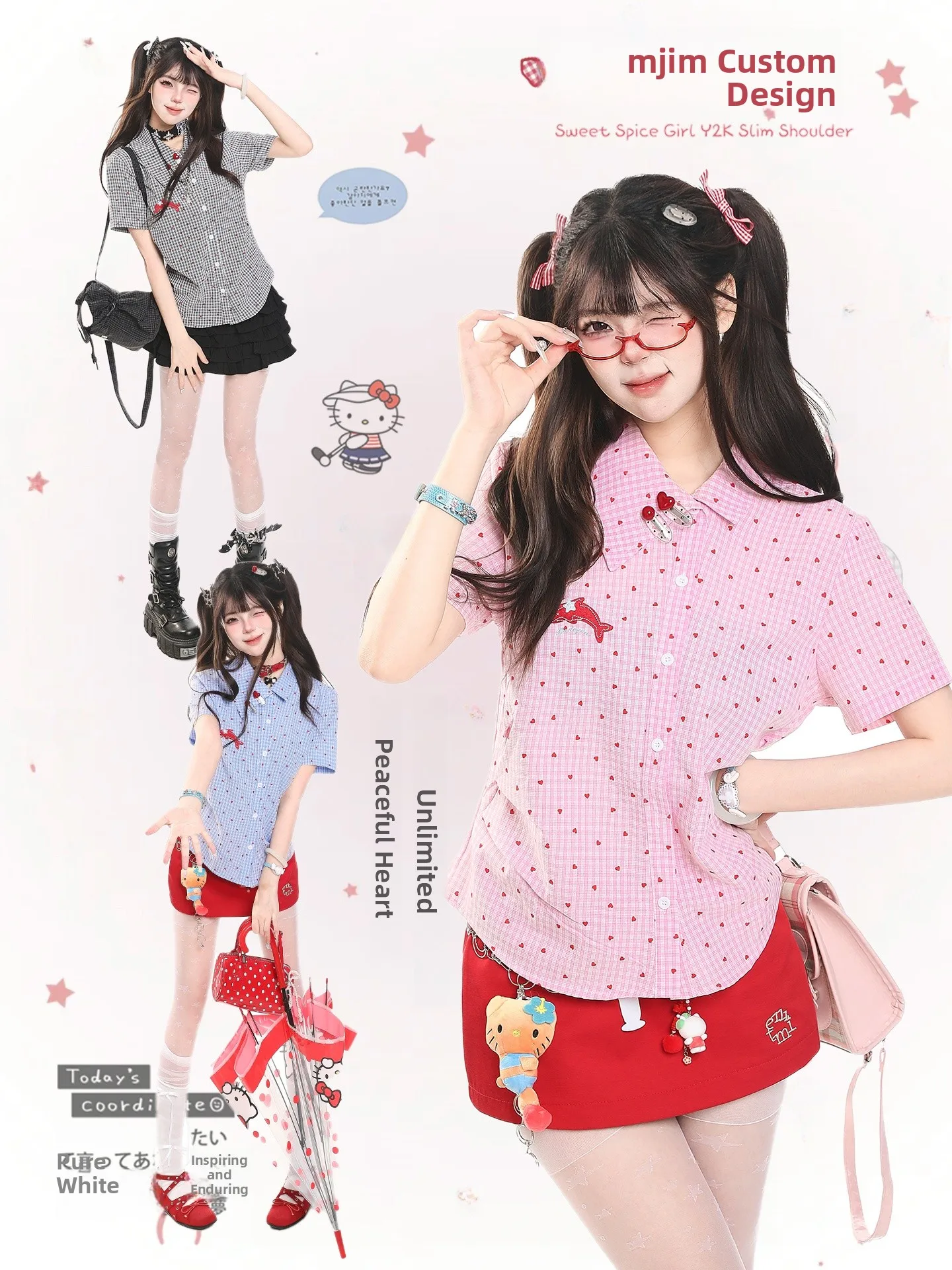 Sweet Girl Style Checkered Polka Dot Short Sleeve Shirt Women Summer Waist in Slimming Design Sense Youthful Versatile Top
Sweet Girl Style Checkered Polka Dot Short Sleeve Shirt Women Summer Waist in Slimming Design Sense Youthful Versatile Top